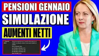 PENSIONI GENNAIO AUMENTI SIMULAZIONI DEL NETTO 👉 TABELLA ESEMPI E COME SI CALCOLA 📈 💶