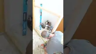 Shower knee wall over concrete ⚓anchor ⚓#shorts #Youtubeshorts #diy