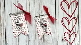 Printed Vellum Banner Altered Paper Clips