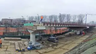 Liggers plaatsen A10 Knooppunt Nieuwe Meer