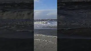 Nordsee Sylt der Strand von Westerland am 01.01.2025 Wind und Wellen......