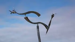 Jewels (Hummingbirds in Flight) Kinetic Sculpture by Amos Robinson