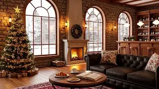 Winter Jazz Coffee Shop 🎶☕ | Cozy Fireplace Ambience & Relaxing Holiday Jazz for Focus, Calm & Rest