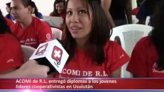 5 ACOMI de RL entreg&oacute; diplomas a los jovenes lideres cooperativistas en Usulut&aacute;n