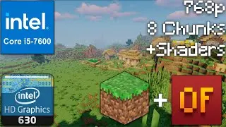 Minecraft 1.21.4 con Optifine en Intel HD Graphics 630
