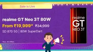 Realme gt neo 3t 5g only 19,999* Me| Flipkart Big Billion Days Sale offer...