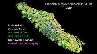 Maps Showing the Disappearance of Old-Growth Forests on Vancouver Island - 1900 to 2016