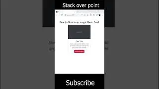 Basic card using reactjs bootstrap latest | #reactjs #bootstrap #shorts