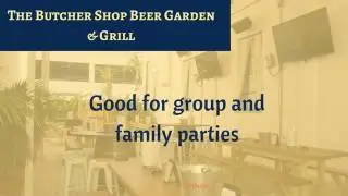 West Palm Beach Food Menu at The Butcher Shop