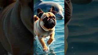 A Pug's Heroic Rescue of a Stranded Dolphin #dolphin #rescue #pughero #story #cutepets #wildlife