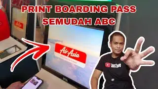 Print boarding pass dan tag bagasi AirAsia di airport