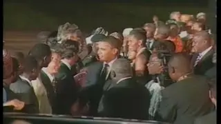 President Barack Obama arrives in Ghana on first African trip