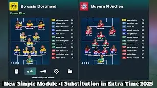 Новый простой модуль +1 замена в дополнительное время 2025 + установка - PES 2021 и Football Life...
