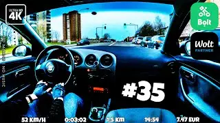 [#35] Курьер по доставке еды | Руководство по вождению автомобиля от первого лица | АСМР [4K]