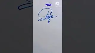 Amazing Pooja signature🔥#beautiful name writing pooja#letter P signature #ytshorts#puja sign#shorts