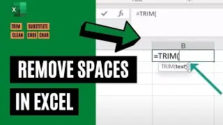 How to Remove Spaces in Excel | Remove Special Characters | Text Formulas