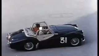 Tulip Rally 1955  Triumph TR2   PKV 697   Lola Grounds ITV 1956