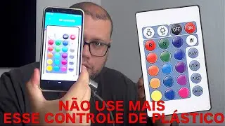 App para mudar a cor da lampada LED de casa Controle RGB bluetooth para Smartphone