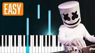 Marshmello - Check This Out 100% EASY PIANO TUTORIAL