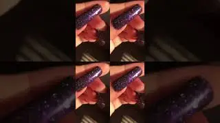 Purple glitter polygel nails 💅🏻 #shorts #nails #polygel #nailart #satisfying #gelnails #glitter