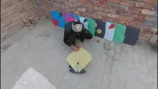 How To Make A Kite With Plastic Bag & Broom Sticks | Kite banane ka tarika