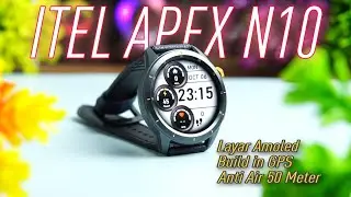 Smartwatch Amoled Build in GPS Full Alloy Anti Air 50 Meter - Review ITEL APEX N10 Warna Hitam