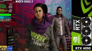 Watch Dogs 2 Ultra Settings, HFTS Shadows 4K | RTX 4090 | i9 13900K 5.8GHz