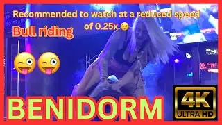 😜Girls vs Mechanical Bull in Benidorm 🤠🔥Top Clips &mdash; Watch till the end #bullriding #benidorm #spain