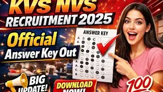 KVS NVS Official Answer Key Out 💯 Link in Description 