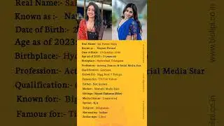 Nayani Pavani | 🔥🔥🔥 | Biography #shorts #viral #biolipi