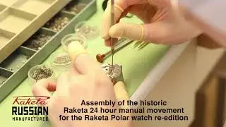 Assembly of the Raketa 24 hour movement/ Сборка механизма Ракета на 24 часа (1)