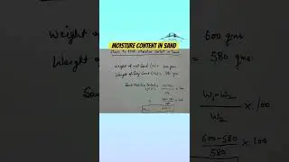 FIND MOISTURE CONTENT IN SAND #civilengineering #civilengineer #sscje #rrbje #structuralengineering