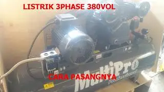 kompresor 5 hp // kompresor multipro - cara pasang kontaktor 3 phase.?