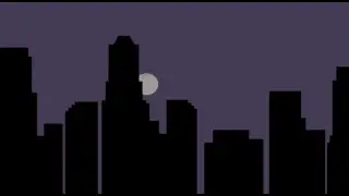 a full moon city skyline in motion // gk-love
