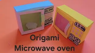 DIY Mini microwave oven | school craft ideas @ArtandcraftsWorld008 #diy #papercraft #trending #viral
