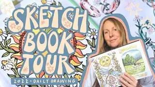 Sketchbook tour • My most 'finished' sketchbook ever • 2022