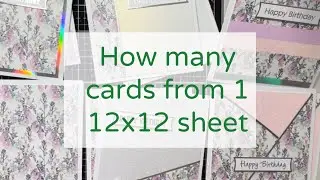 How many Cards can I make from a 12x12 Sheet?