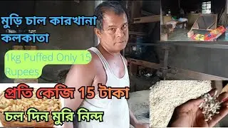 প্রতি কেজি 15 টাকা/puffed rice factory Kolkata/muri Kolkata/cheapest muri factory/best puffed rice 