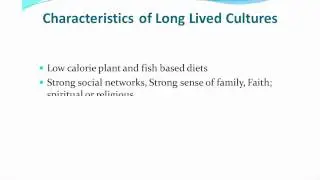 Characteristics of Long Lived Cultures