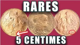 LES 9 Pièces Françaises en BRONZE Les PLUS RARES de 5 CENTIMES !