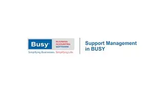 Support Management in BUSY (English)