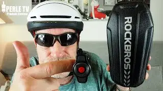 Livall EVO21 Helm mit Rücklicht, Blinker, SOS & Bremslicht & Rockbros 3 Liter E-Scooter Tasche (4k)