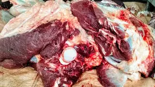 Village Meat Cutting Market Best butcher Amazing cutter Skills Very Good Selling Process