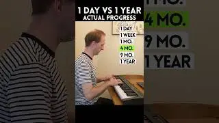 1 day VS 1 year of playing piano ACTUAL PROGRESS #shorts #pianoshorts