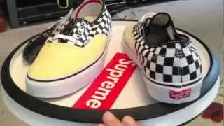 Vans x Supreme Authentic Pro -  Pale Yellow / Checkerboard colorway