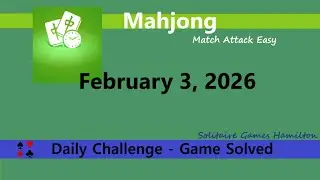 Microsoft Mahjong | Match Attack Easy - February 3, 2026 | Daily Challenges