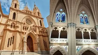 Atmosphere of a Spanish Gothic Church | Malaga, Spain | Royalty Free Stock Footage [4K 60FPS]