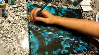 Easy Blacklight Galaxy Angel Painting Tutorial
