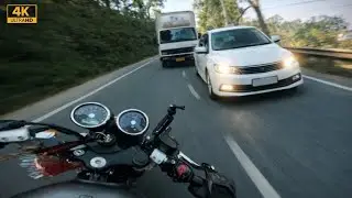 [ 4k ] ALMOST CRASHED !  Fun ride gone wrong with Roadster Gt 650 