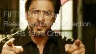 RAEES 5 FIVE DAYS BOX OFFICE COLLECTION,SHAHRUKH KHAN,NAWAZUDDIN,MAHIRA KHAN